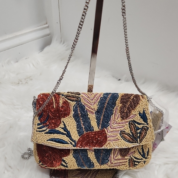 Made In india Viral Embroidered Beaded Women's Bag - Multicolor Chain Crossbody - Picture 2 of 12